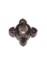 Чёрное эрекционное кольцо Rings Screw - Lola Games - в Новочебоксарске купить с доставкой