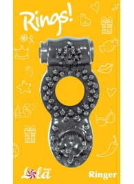 Чёрное эрекционное кольцо Rings Ringer - Lola Games - в Новочебоксарске купить с доставкой