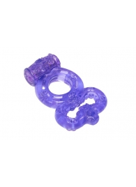 Фиолетовое эрекционное кольцо Rings Treadle с подхватом - Lola Games - в Новочебоксарске купить с доставкой