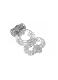 Прозрачное эрекционное кольцо Rings Treadle с подхватом - Lola Games - в Новочебоксарске купить с доставкой