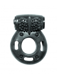 Черное эрекционное кольцо с вибрацией Rings Axle-pin - Lola Games - в Новочебоксарске купить с доставкой