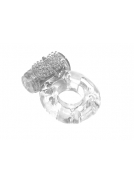 Прозрачное эрекционное кольцо с вибрацией Rings Axle-pin - Lola Games - в Новочебоксарске купить с доставкой