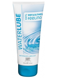 Лубрикант на основе чистой родниковой воды WaterLube - 100 мл. - HOT - купить с доставкой в Новочебоксарске