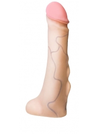Реалистичная насадка с мошонкой REAL Standard - 18 см. - LOVETOY (А-Полимер) - купить с доставкой в Новочебоксарске