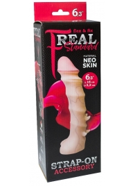 Насадка REAL Standard со спиралевидным узором - 19 см. - LOVETOY (А-Полимер) - купить с доставкой в Новочебоксарске