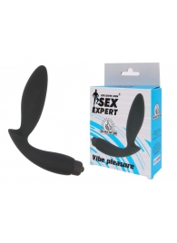 Чёрный вибростимулятор простаты Sex Expert Vibe Pleasure - Sex Expert - в Новочебоксарске купить с доставкой