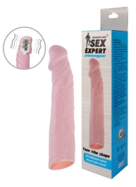 Телесная насадка с вибрацией Sex Expert - 18 см. - Sex Expert - в Новочебоксарске купить с доставкой