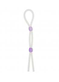 Прозрачное эрекционное кольцо-лассо SILICONE LASSO COCK RING DUAL BEADS - NMC - в Новочебоксарске купить с доставкой