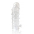 Закрытая прозрачная рельефная насадка Crystal sleeve - 13 см. - Erowoman-Eroman - в Новочебоксарске купить с доставкой