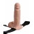 Телесный перезаряжаемый вибрострапон 7  Hollow Rechargeable Strap-on with Balls - 20,3 см. - Pipedream - купить с доставкой в Новочебоксарске