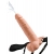 Телесный полый страпон с имитацией эякуляции 7.5  Hollow Squirting Strap-On with Balls Flesh - 21,6 см. - Pipedream - купить с доставкой в Новочебоксарске