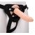 Телесный страпон на черных трусиках STRAP ON REAL DILDO - 20 см. - Dream Toys - купить с доставкой в Новочебоксарске