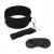 Черный ошейник с длинным поводком Collar and Leash Set - Lux Fetish - купить с доставкой в Новочебоксарске