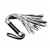 Серебристая плетка Struggle My Flogger с черной ручкой - 45 см. - Lovetoy - купить с доставкой в Новочебоксарске