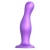 Фиолетовая насадка Strap-On-Me Dildo Plug Curvy size L - Strap-on-me - купить с доставкой в Новочебоксарске