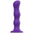 Фиолетовая насадка Strap-On-Me Dildo Geisha Balls size XL - Strap-on-me - купить с доставкой в Новочебоксарске