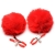 Красные зажимы на соски с помпонами Pom Pom - XR Brands - купить с доставкой в Новочебоксарске