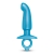 Голубая анальная пробка для массажа простаты Hither Silicone Prostate Plug - 14,3 см. - b-Vibe - в Новочебоксарске купить с доставкой