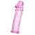 Розовая насадка фаллической формы - 12,5 см. - A-toys - в Новочебоксарске купить с доставкой