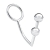 Кольцо на пенис с анальным стимулятором Two Bead Stainless Steel Anal Hook   Cock Ring - BlueLine - в Новочебоксарске купить с доставкой