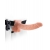 Телесный полый страпон с вибрацией Vibrating Hollow Strap-On with Balls - 24 см. - Pipedream - купить с доставкой в Новочебоксарске