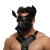 Черная кожаная маска «Собака» - Crazy Handmade - купить с доставкой в Новочебоксарске