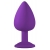 Большая фиолетовая анальная пробка Emotions Cutie Large с голубым кристаллом - 10 см. - Lola Games - купить с доставкой в Новочебоксарске