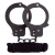 Чёрные наручники из листового металла в комплекте с веревкой BONDX METAL CUFFS LOVE ROPE SET - Dream Toys - купить с доставкой в Новочебоксарске