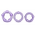 Набор из 3 фиолетовых эрекционных колец Stay Hard Beaded Cockrings - Blush Novelties - в Новочебоксарске купить с доставкой