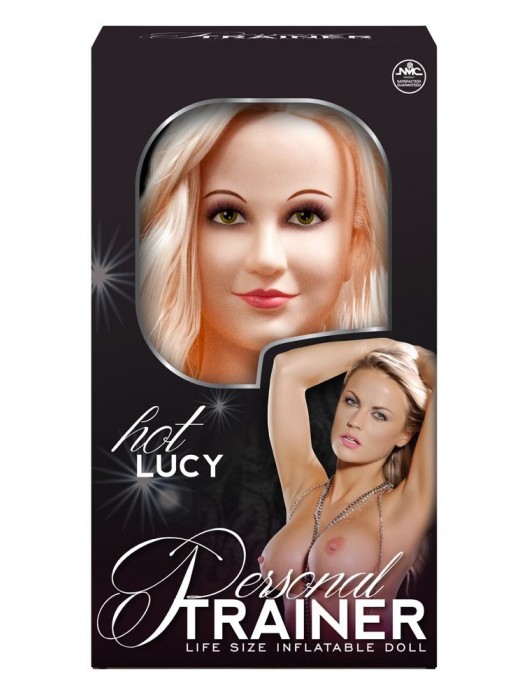Надувная кукла с вибрацией и 2 любовными отверстиями Hot Lucy Lifesize Love Doll - NMC - в Новочебоксарске купить с доставкой