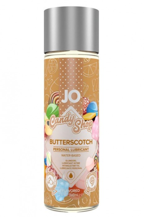 Смазка на водной основе Candy Shop Butterscotch с ароматом ирисок - 60 мл. - System JO - купить с доставкой в Новочебоксарске