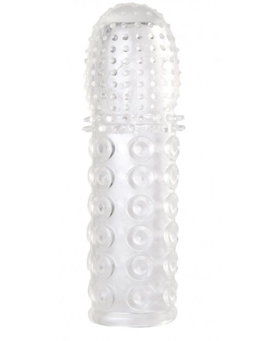Прозрачная закрытая гелевая насадка - 13,5 см. - Toyfa Basic - в Новочебоксарске купить с доставкой