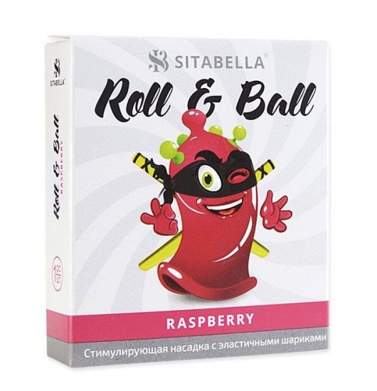 Стимулирующий презерватив-насадка Roll   Ball Raspberry - Sitabella - купить с доставкой в Новочебоксарске