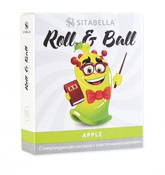 Стимулирующий презерватив-насадка Roll   Ball Apple - Sitabella - купить с доставкой в Новочебоксарске