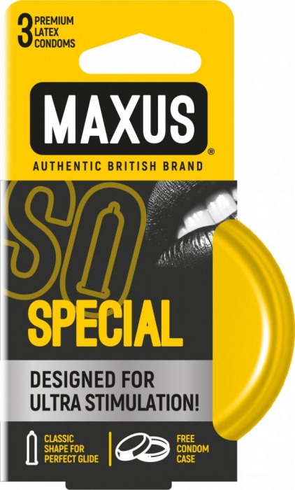 Презервативы с точками и рёбрами в железном кейсе MAXUS Special - 3 шт. - Maxus - купить с доставкой в Новочебоксарске