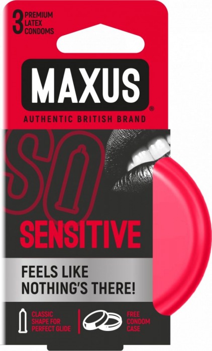 Ультратонкие презервативы в железном кейсе MAXUS Sensitive - 3 шт. - Maxus - купить с доставкой в Новочебоксарске