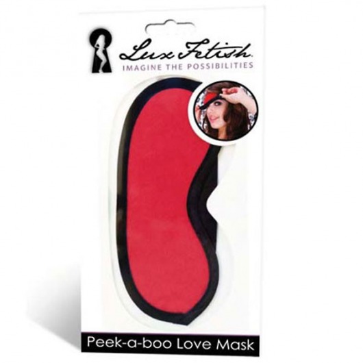 Красная маска на глаза Peek-a-Boo - Lux Fetish - купить с доставкой в Новочебоксарске