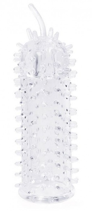 Закрытая рельефная насадка Crystal sleeve с усиками - 12 см. - Erowoman-Eroman - в Новочебоксарске купить с доставкой
