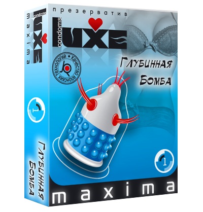 Презерватив LUXE Maxima  Глубинная бомба  - 1 шт. - Luxe - купить с доставкой в Новочебоксарске