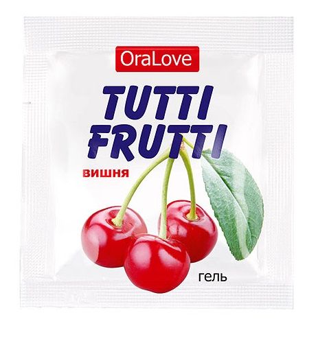 Пробник гель-смазки Tutti-frutti с вишнёвым вкусом - 4 гр. - Биоритм - купить с доставкой в Новочебоксарске