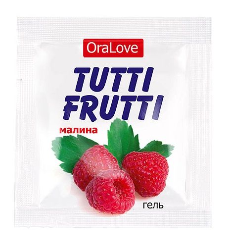 Пробник гель-смазки Tutti-frutti с малиновым вкусом - 4 гр. - Биоритм - купить с доставкой в Новочебоксарске