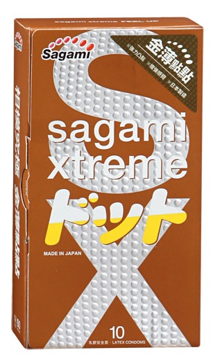 Презервативы Sagami Xtreme FEEL UP с точечной текстурой и линиями прилегания - 10 шт. - Sagami - купить с доставкой в Новочебоксарске