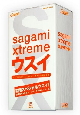 Ультратонкие презервативы Sagami Xtreme SUPERTHIN - 15 шт. - Sagami - купить с доставкой в Новочебоксарске