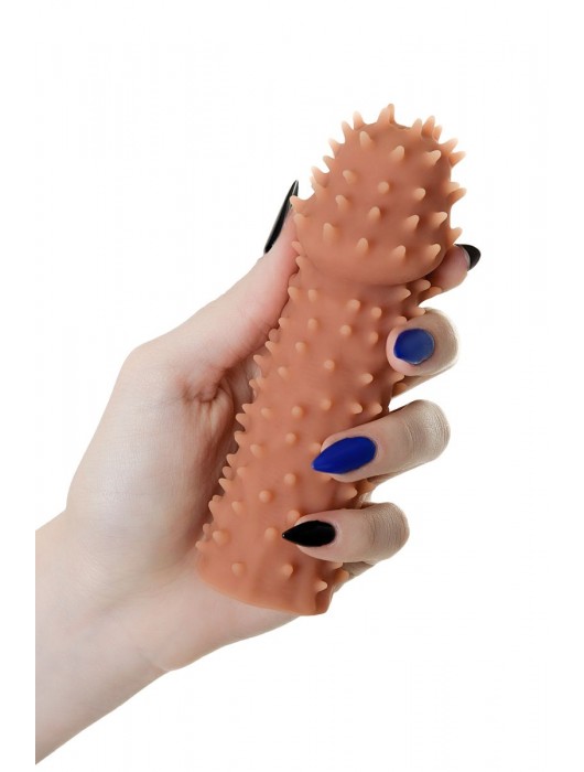 Телесная реалистичная насадка KOKOS Extreme Sleeve 07 с дополнительной стимуляцией - 12,7 см. - KOKOS - в Новочебоксарске купить с доставкой