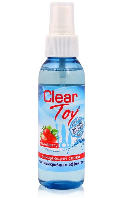 Очищающий спрей для игрушек CLEAR TOY Strawberry - 100 мл. - Биоритм - купить с доставкой в Новочебоксарске