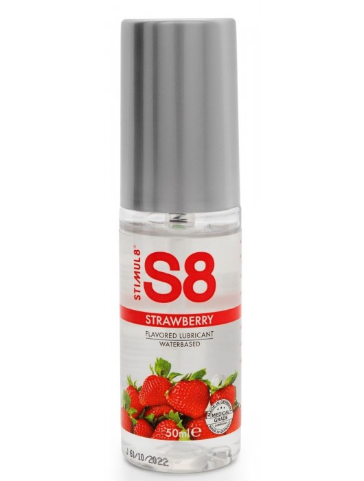 Лубрикант S8 Flavored Lube со вкусом клубники - 50 мл. - Stimul8 - купить с доставкой в Новочебоксарске