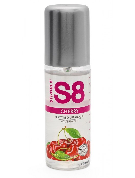 Смазка на водной основе S8 Flavored Lube со вкусом вишни - 125 мл. - Stimul8 - купить с доставкой в Новочебоксарске