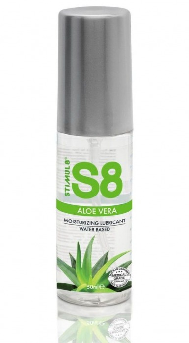 Лубрикант на водной основе S8 Aloe Vera Lube с алоэ вера - 50 мл. - Stimul8 - купить с доставкой в Новочебоксарске
