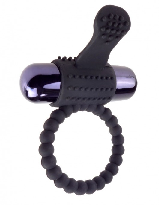 Черное эрекционное виброкольцо Vibrating Silicone Super Ring - Pipedream - в Новочебоксарске купить с доставкой
