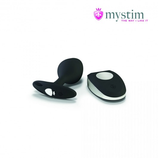 Черная пробка Mystim Rocking Vibe S с возможностью подключения к электростимулятору - 9,7 см. - MyStim - купить с доставкой в Новочебоксарске